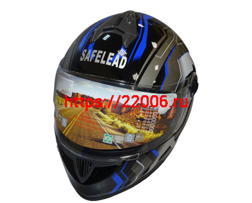 Шлем интеграл "Safelead" HF-122 черный Q162, размер M фото 3 Шлем интеграл "Safelead" HF-122 черный Q162, размер M фото 3
