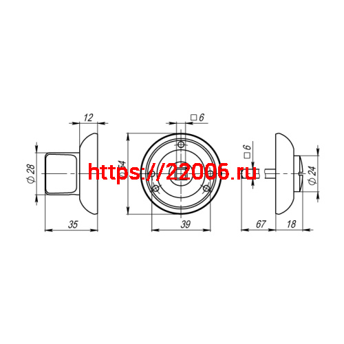 Ручка Armadillo (Армадилло) поворотная BK6.R.LD54 (BK6) AB/GP-7 бронза/золото фото 3