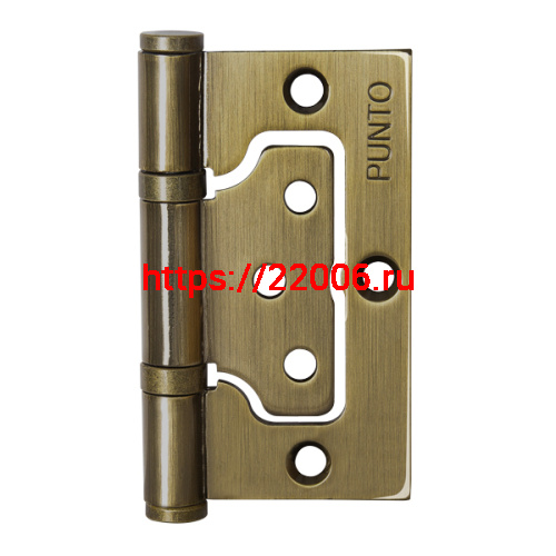 Петля Punto (Пунто) универсальная без врезки IN3200W AB (200-2B 75x2,5) бронза