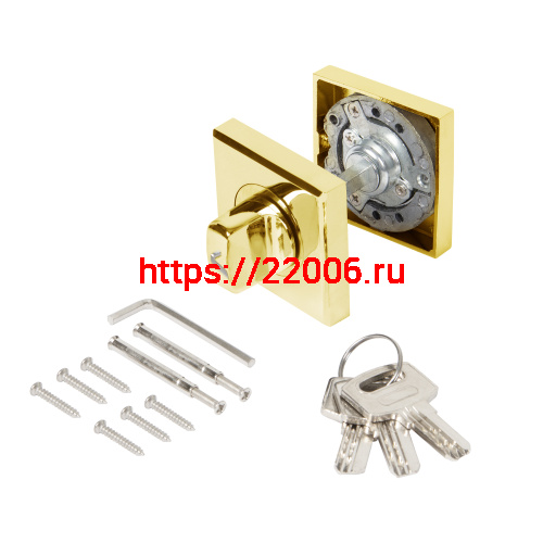 Ручка поворотная Ajax (Аякс) с фиксацией ключом BK6.FIX.JK GP-5 золото фото 5