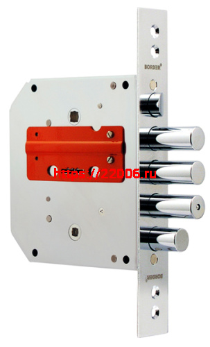 Замок Border (Бордер) врезной сувальдный с задвижкой и защёлкой ЗВ9-6 ЛКЗ (лев.), 5 кл. /77412/