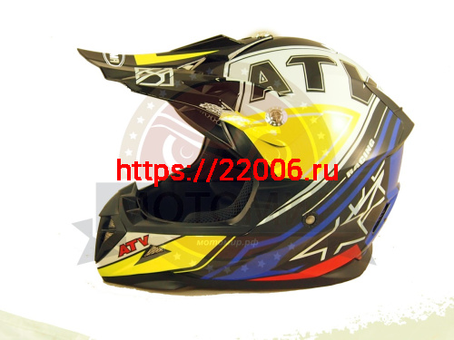 Шлем кроссовый YM-915 "YAMAPA", бело-синий, бело-красный, черно-желтый, размер S фото 2 Шлем кроссовый YM-915 "YAMAPA", бело-синий, бело-красный, черно-желтый, размер S фото 2