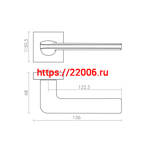 Ручка Fuaro (Фуаро) раздельная K.DM51.FLOW (FLOW DM) WH-19 белый фото 2