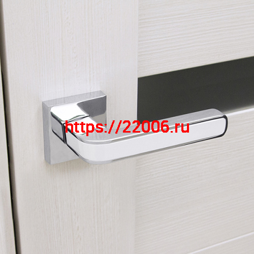 Ручка Fuaro (Фуаро) раздельная K.DM51.NEO (NEO DM) CP/WH-19 хром/белый фото 2