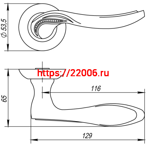 Ручка Punto (Пунто) раздельная R.TL54.ARFA (ARFA TL) ABG-6 зеленая бронза фото 4