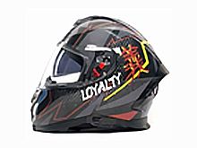 Мотошлем VIRTUE MD-820 закрытый с визором черный с серым рисунком (XL)