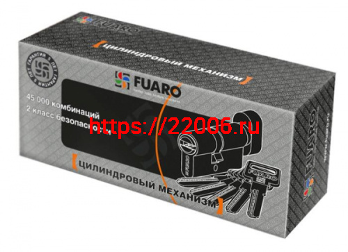 Цилиндровый Fuaro (Фуаро) механизм (R602/90) R6002Knob90(35+10+45) CP хром 5Key с вертушкой фото 2