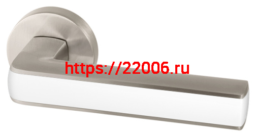 Ручка Armadillo (Армадилло) раздельная R.URB52.CUBE (CUBE URB3) SN/White-19 матовый никель/белый