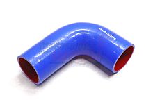 Патрубок радиатора верхний КАМАЗ, силикон.,синий,армир. L300мм,d60мм. (HH015)
