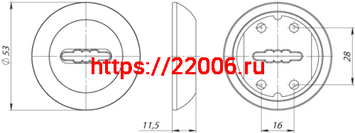 Накладка Fuaro (Фуаро) на сувальдный замок SC.R.RM54 (SC RM) CP-8 хром фото 3