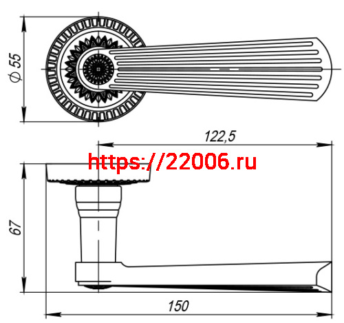 Ручка Armadillo (Армадилло) раздельная Romeo CL3-AS-9 Античное серебро фото 4