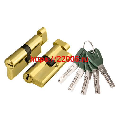 Цилиндровый Punto (Пунто) механизм (A202/60) A2002Knob60(25+10+25) с вертушкой PB латунь