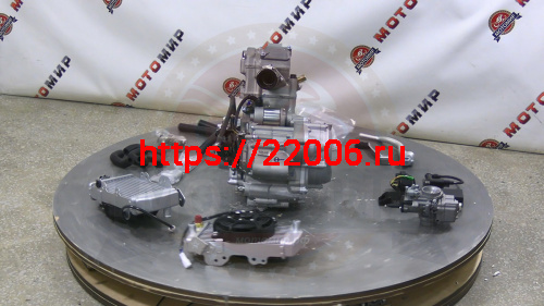 Двигатель 4т. 250 см3 177MM, NС250, ZONSHEN, 4х клап, эл+кик, жидк. охлажд. + РАДИАТОР 94197 фото 3