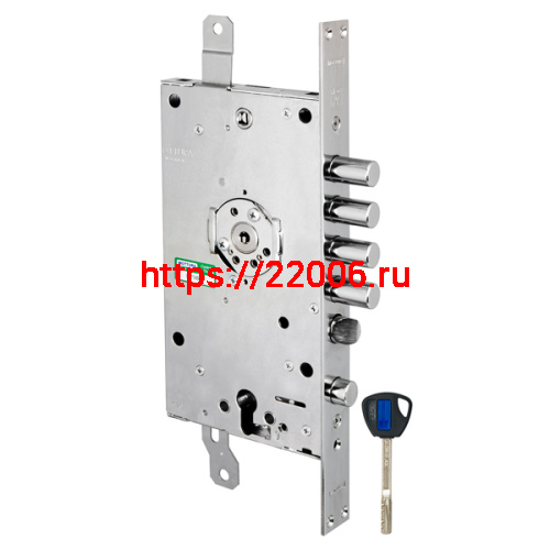 Замок Mottura (Моттура) врезной двухсистемный 3D KEY 3D.787-S (левый), ключ 40 мм