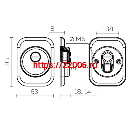 Броненакладка Fuaro (Фуаро) DEF.XL/K-EXT.4286 (DEF 4286 SQ XL) CP-8 хром фото 4