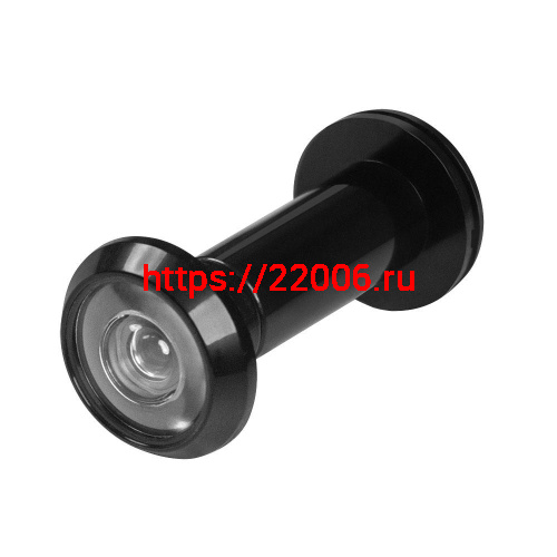Глазок Ajax (Аякс) дверной, оптика пластик DV-1A/40-70 BL черный (кратно коробке 45 шт)