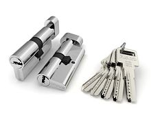 Цилиндровый механизм Fuaro (Фуаро) с вертушкой R602/80 mm (40+10+30) CP хром 5 кл.