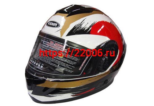 Шлем интеграл YM-831 "YAMAPA" CAT WHITE, BLUE YELLOW, размер XL (прозрачный визор) NEW (6 шт. упак) Шлем интеграл YM-831 "YAMAPA" CAT WHITE, BLUE YELLOW, размер XL (прозрачный визор) NEW (6 шт. упак)