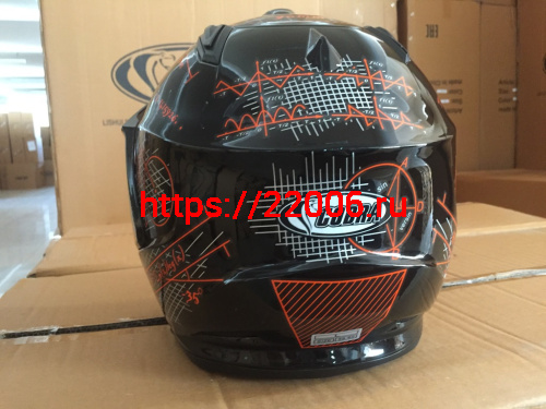 Шлем открытый 3/4 COBRA JK521, белый с серым(3), черный с графикой(2), размеры M фото 5