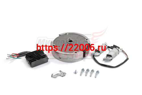 Комплект электрооборудования для 168F,168F-2,170F 3A 36 Вт (для РУЧ.стартера, без венца, маховик,выпрямитель,катушка,зажим,болты 12 мм,болты 35 мм,шай