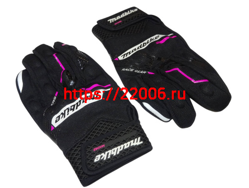 Перчатки MADBIKE-62, текстиль, защитные вставки фото 2