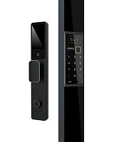 Замок врезной электронный с ручкой-скобой Hogo D01R с распознаванием вен ладони, черный