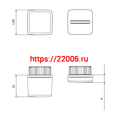 Ручка Punto (Пунто) поворотная BK6.K.EL.Q27 CP-8 хром фото 2