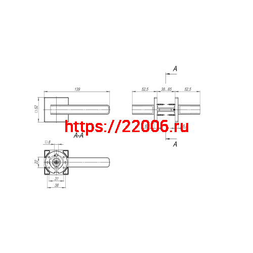 Ручка Fuaro (Фуаро) раздельная K.SL52.NEO (NEO SL) GR/BL-23 графит/черный фото 2