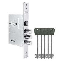 Замок Punto (Пунто) врезной сувальдный MDV30/S-65.77 CP хром (длинный ключ) тех.уп.