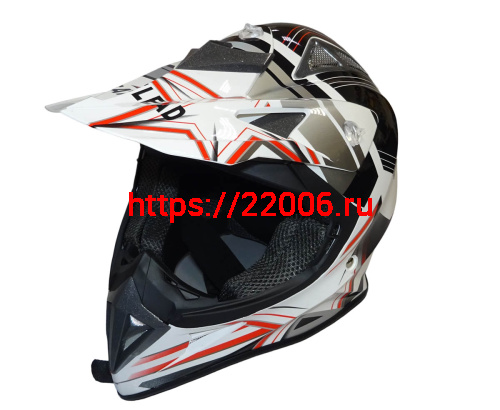 Шлем кроссовый "Safelead" HF-116 MATT BLACK белый Q158R размер S NEW фото 2 Шлем кроссовый "Safelead" HF-116 MATT BLACK белый Q158R размер S NEW фото 2