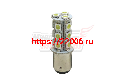 Лампа 12 В BA15D, 18 светодиодов 5050SMD, белая