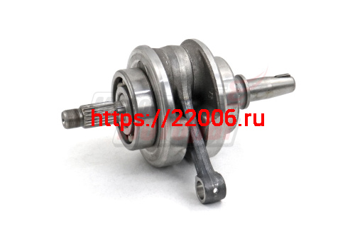 Коленвал CB125 одинаковые щеки (шатун 141мм, p15mm) Коленвал CB125 одинаковые щеки (шатун 141мм, p15mm)