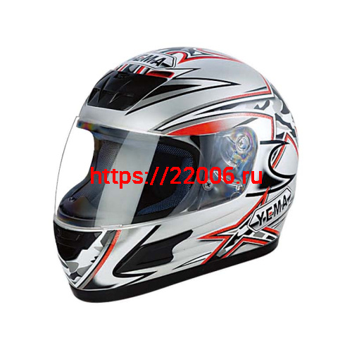 Мотошлем YM-802 серый (М)