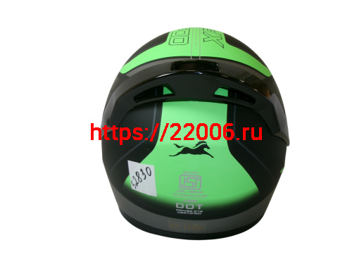 Шлем TVS RACING (Индия) XPOD DULL BLACK NEON GREEN размер XL фото 3
