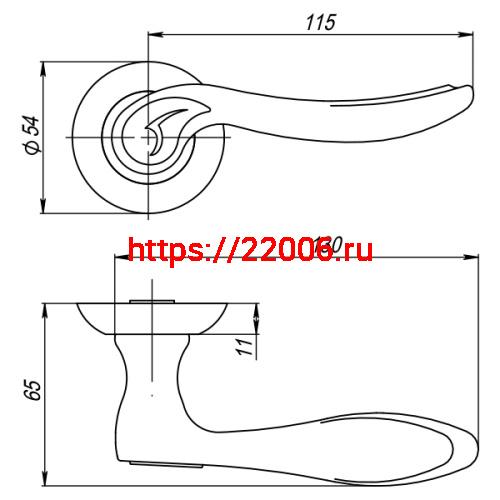 Ручка Punto (Пунто) раздельная R.TL54.ONDA (ONDA TL) ABG-6 зеленая бронза фото 4