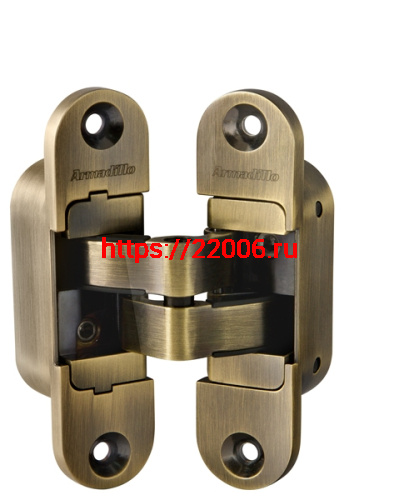 Петля Armadillo (Армадилло) скрытой установки U3D4200L AB левая (Architect 3D-ACH 40) бронза 40 кг