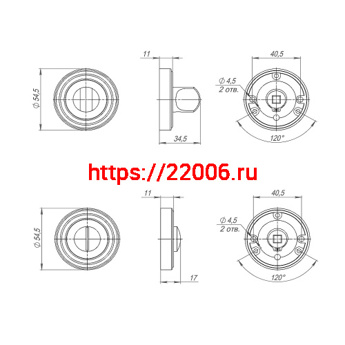 Ручка Punto (Пунто) поворотная BK6 ML ABG-6 зеленая бронза фото 3