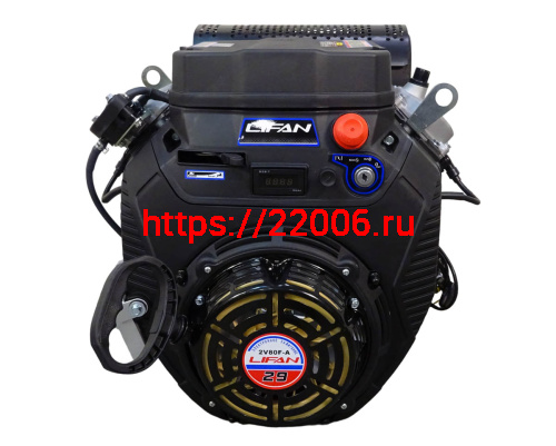 Двигатель LIFAN 29 л.с. 2V80F-А с катушкой освещения РУЧ+ЭЛЕК 2 карб. 12В 20А 240Вт Двигатель LIFAN 29 л.с. 2V80F-А с катушкой освещения РУЧ+ЭЛЕК 2 карб. 12В 20А 240Вт