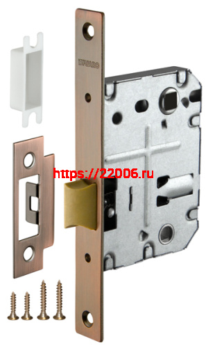 Защелка Fuaro (Фуаро) врезная PLASTIC P72-50 AC медь