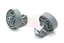 Колеса с кронштейнами для санок (2 колеса с кронштейнами) под овальный полоз 30х15мм (пара)