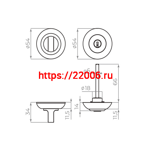 Ручка поворотная Ajax (Аякс) с фиксацией ключом BK6.FIX.JR GP-5 золото фото 2