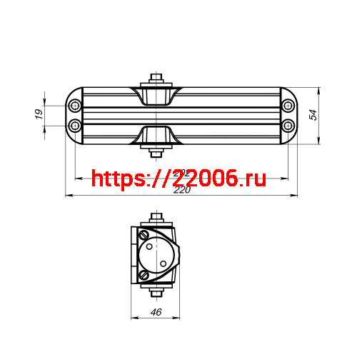 Доводчик Fuaro (Фуаро) дверной DC20-4/TS-68 Hold Open WH до 85 кг (белый) фото 3
