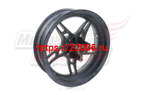Обод 12" передний литой чёрный скутер (3,5"x12") фото 2
