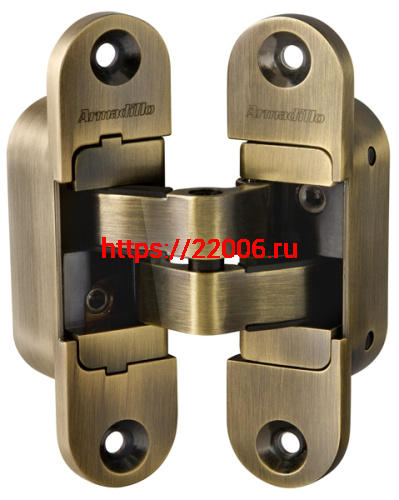 Петля Armadillo (Армадилло) скрытой установки U3D6200L AB левая (Architect 3D-ACH 60) бронза 60 кг