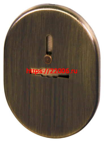 Накладка Fuaro (Фуаро) на сувальдный замок ESC.S-lift.SF/OV.476 (ESC 476) с шторкой AB зелёная бронза