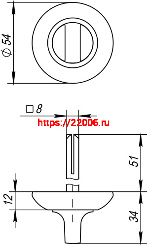 Ручка Fuaro (Фуаро) поворотная BKW8.R.RM54 (BKW8 RM) SG/GP-4 матовое золото/золото фото 3