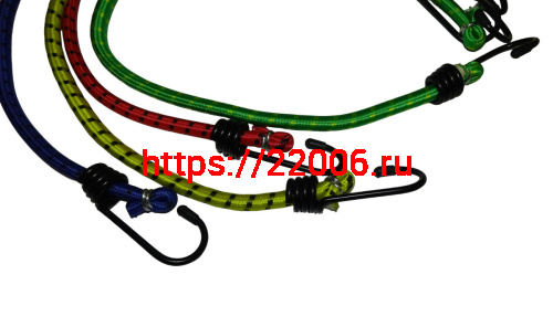 Резинка для багажа (комплект 4 шт. длина 60 см., диам 8мм)  СС010801 (импорт) фото 2