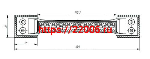 Ручка-скоба Zenit (Зенит) РС-2 (мат.черный) фото 2
