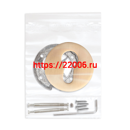 Накладка Fuaro (Фуаро) на цилиндр ESC.C.RLR/R.486 SSG-39 сатинированное золото (1 шт.) фото 2