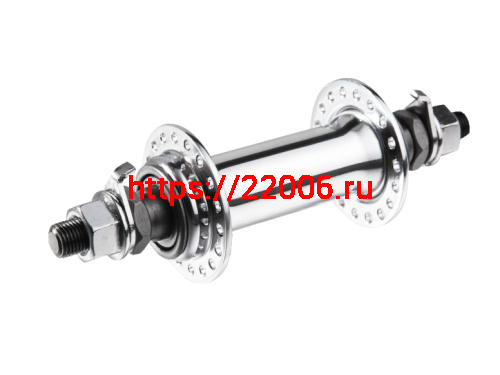 Втулка передняя МТВ стальная 3/8x14Gx36Hx100x140 на гайках сереб./черн. (GA-03F)